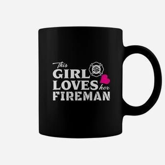 This Girl Loves Her Fireman Firefighter Wife Coffee Mug - Seseable