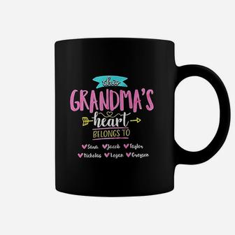 This Grandmas Heart Belongs To Mom Coffee Mug - Seseable