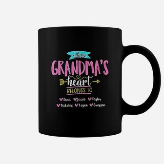 This Grandmas Heart Belongs To Personalized Mom Mama Gigi Coffee Mug - Seseable