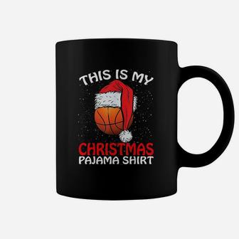 This Is My Christmas Pajama Basketball Christmas Coffee Mug - Seseable