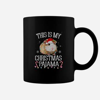 This Is My Christmas Pajama Guinea Pig Christmas Lights Coffee Mug - Seseable