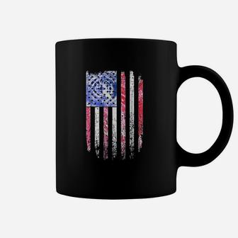 Tie Dye American Flag For Memorial Day 4th Of July Coffee Mug | Seseable CA