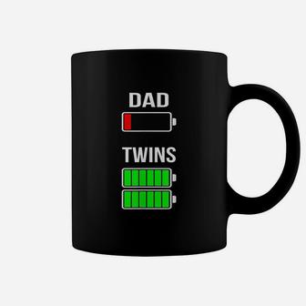 Tired Dad Low Battery Twins Full Charge Funny Gift Coffee Mug - Seseable