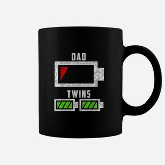 Tired Twin Dad Low Battery Coffee Mug - Seseable