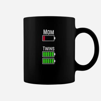 Tired Twin Mom Low Battery Charge Coffee Mug - Seseable