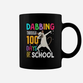 Tonkinese Dabbing Through 100 Days Of School Colorful Cat Lovers Funny Student Coffee Mug - Seseable