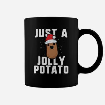 Top Just A Jolly Potato Funny Sweet Potato Christmas Sweater Coffee Mug - Seseable