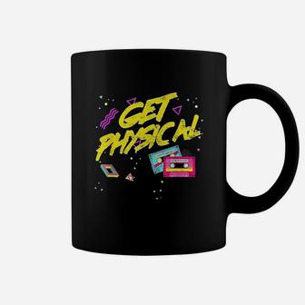 Totally Rad Get Physical Retro Vintage 80s 90s Workout Coffee Mug - Seseable
