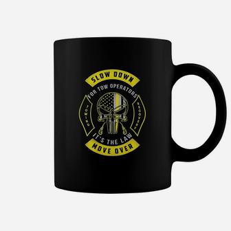 Tow Lives Matter Thin Yellow Line Tow Truck Driver Coffee Mug - Seseable