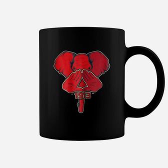 Triangle Sigma Red Theta Womens Elephant Delta 1913 Coffee Mug | Seseable UK