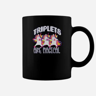 Triplets Are Magical Dabbing Unicorns Sisters Dab Hip Coffee Mug - Seseable