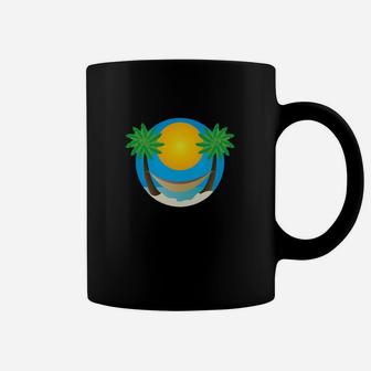 Tropisches Sonnenuntergang Palmen Herren Tassen, Sommer Strand Design - Seseable