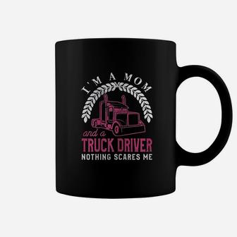 Truck Driver Mom Funny Cool Trucker Mother Coffee Mug - Seseable
