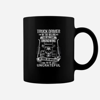 Truck Drivers Fun Truckers Trucking Skull Backside Coffee Mug - Seseable
