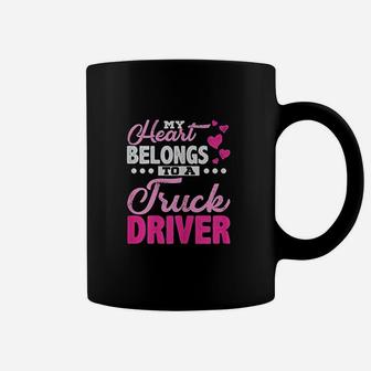 Truck Drivers Wife Or Girlfriend Trucker Gifts Coffee Mug - Seseable