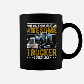 Trucker Big Rig Semi Trailer Truck Driver Gift Coffee Mug - Seseable