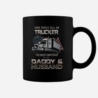 Trucker Daddy And Husband Coffee Mug - Seseable