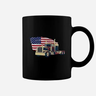 Trucks Truck Driver Semi Truck Driver American Trucker Coffee Mug - Seseable