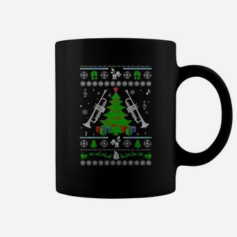 Trumpet Ugly Christmas Sweaters Trumpet Coffee Mug - Seseable