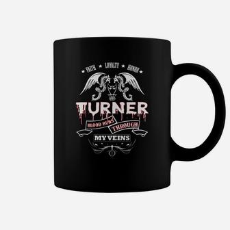 Turner Blood Runs Through My Veins - Tshirt For Turner Coffee Mug - Seseable