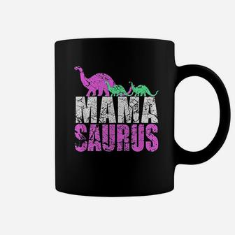 Twin Mom Mama Saurus Dinosaur Mothers Day Coffee Mug - Seseable