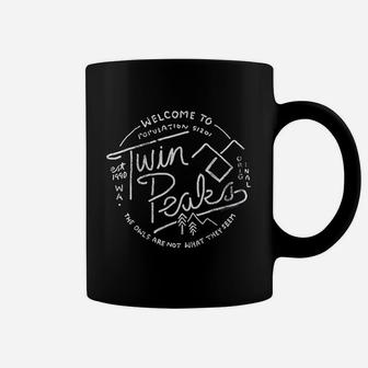 Twin Peaks Vintage Original 1990 Line Sketch Graphic Coffee Mug - Seseable