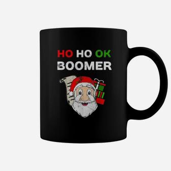 Ugly Christmas Ho Ho Ok Boomer Coffee Mug