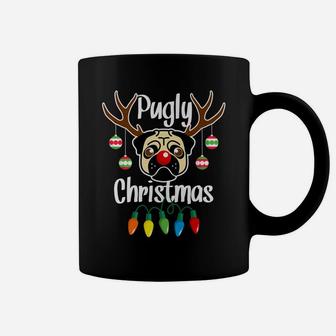 Ugly Christmas Pug Funny Dog Lover Xmas Gif Coffee Mug - Seseable