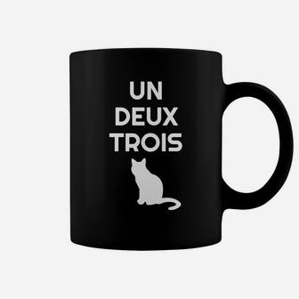 Un Deux Trois Cat Funny French Teacher Coffee Mug - Seseable