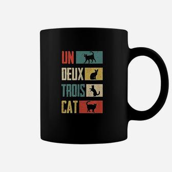 Un Deux Trois Cat Vintage Cat Coffee Mug - Seseable