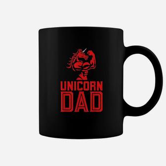 Unicorn Dad Funny Unicorn With Body Muscles Father Coffee Mug - Seseable