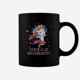 Unicorn Hello Kindergarten Hearts Coffee Mug - Seseable