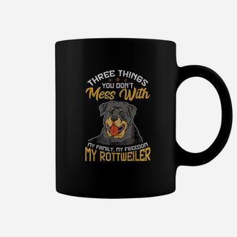 Unique Rottweiler For Dads Men Dont Mess With My Rottie Dog Coffee Mug - Seseable