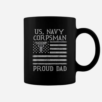 Us Navy Corpsman Proud Dad Awesome Gift Coffee Mug - Seseable
