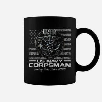 Us Navy Corpsman Saving Lives Since 1898 Veteran Day Gift Coffee Mug - Seseable