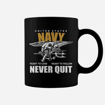 Us Navy Never Quit Proud Seals Team Coffee Mug - Seseable