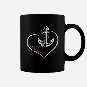 Us Navy Original Proud Navy Mom Anchor Heart Mothers Day Coffee Mug - Seseable