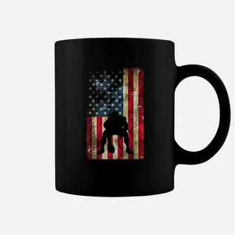 Usa Flag Football Mom Pittsburgh Lineman Clothing Gift Coffee Mug - Seseable