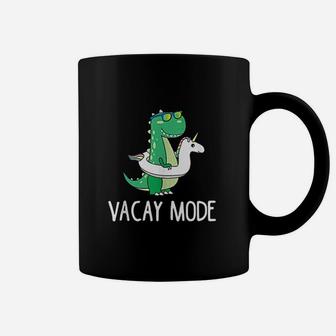 Vacay Mode Cute Dinosaur Funny Family Vacation Gift Coffee Mug - Seseable