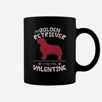 Valentine For Golden Retriever Dad Or Mom Coffee Mug - Seseable