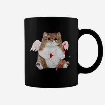Valentines Day Cat Cupid Heart Coffee Mug - Seseable