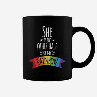 Valentines Day For Lesbian Girlfriend Wife My Rainbow Coffee Mug - Seseable