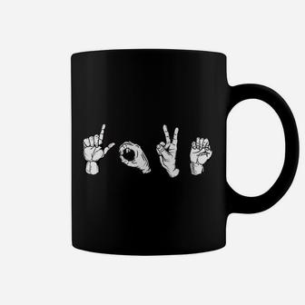 Valentines Day I Love You Heart Hand Sign Language Coffee Mug - Seseable