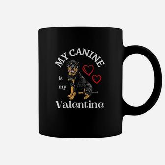 Valentines Day Rottie Rottweiler Dog Coffee Mug - Seseable