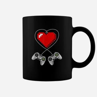 Valentines Day Video Game Controller Heart Gamer Gift Coffee Mug - Seseable