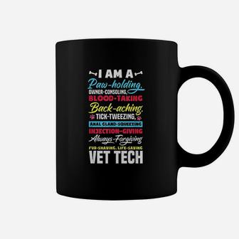 Vet Tech Paw Holding Funny Veterinary Technician Gift Coffee Mug - Seseable