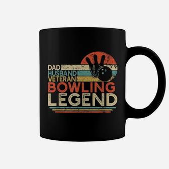 Veteran Dad Bowling Legend Vintage Coffee Mug - Seseable