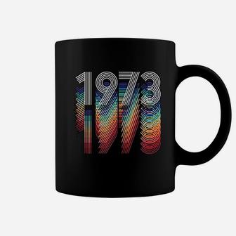 Vintage 1973 48th Birthday Gift Retro Rainbow Coffee Mug - Seseable