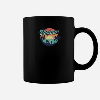 Vintage 1974 Tropical Paradise 47th Birthday Beach Vacation Premium Coffee Mug - Seseable