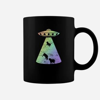 Vintage Alien Ufo Cow Abduction Roswell Retro Shirt Coffee Mug | Seseable CA